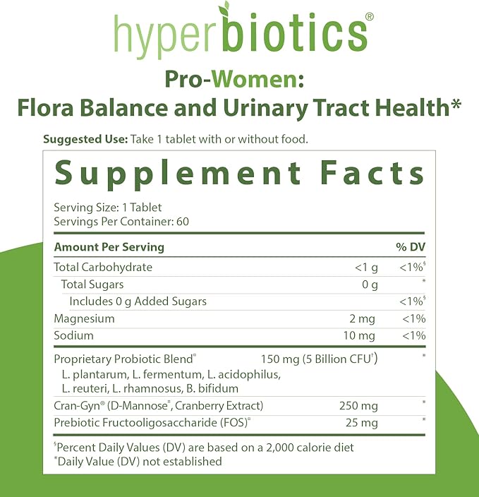 Hyperbiotics Pro Probiotics for Women 60 Count