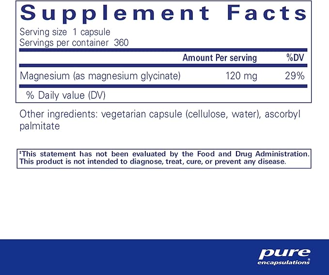 Pure Encapsulations Magnesium (Glycinate) 360 Capsules
