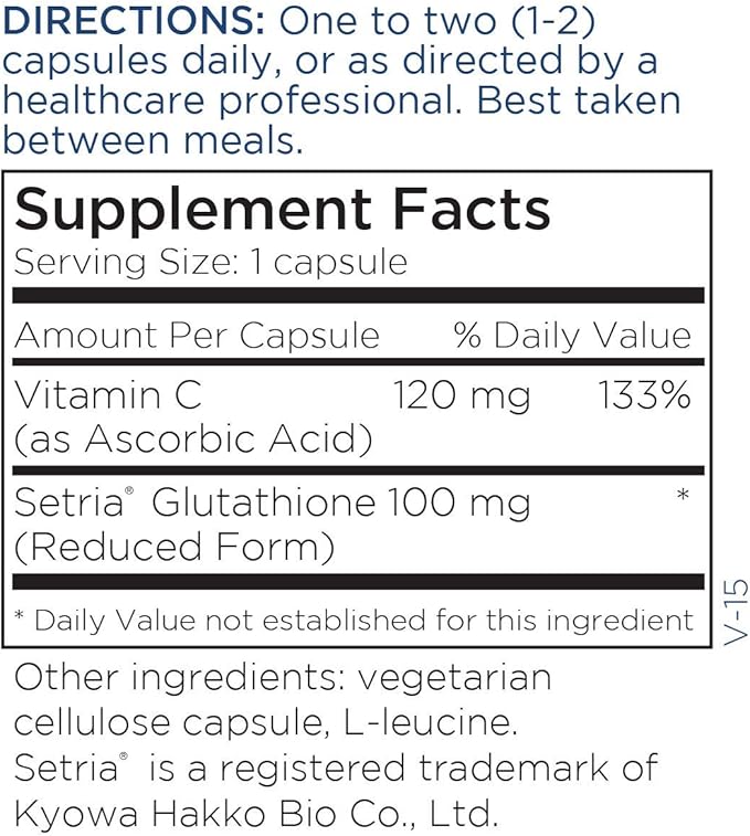 Metabolic Maintenance L-Glutathione 100 Milligrams (60 Capsules)