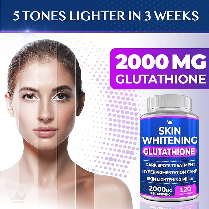 Glutathione Pills - 120 Capsules 2000mg