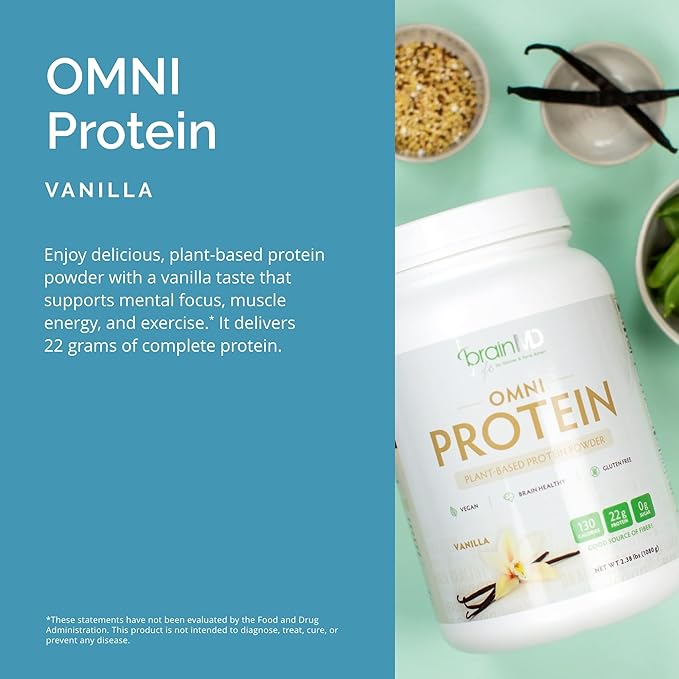 BRAINMD Dr Amen Omni Protein Vanilla 2.38 lbs 30 Servings