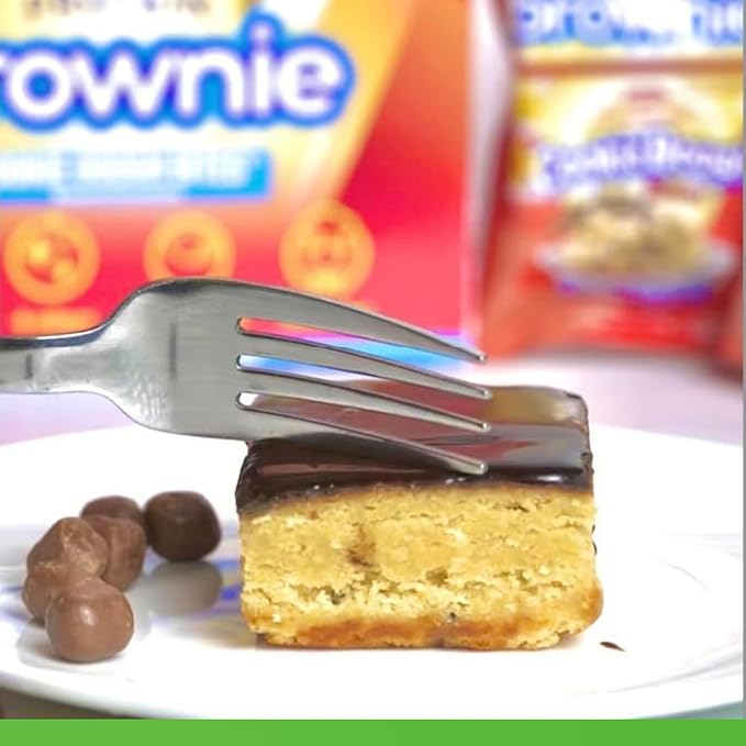 Prime Bites Protein Brownies Variety Pack Blondies - High Protein (19g), Collagen & Whey Protein, Low Sugar - 8 Count Snack & Gift Box