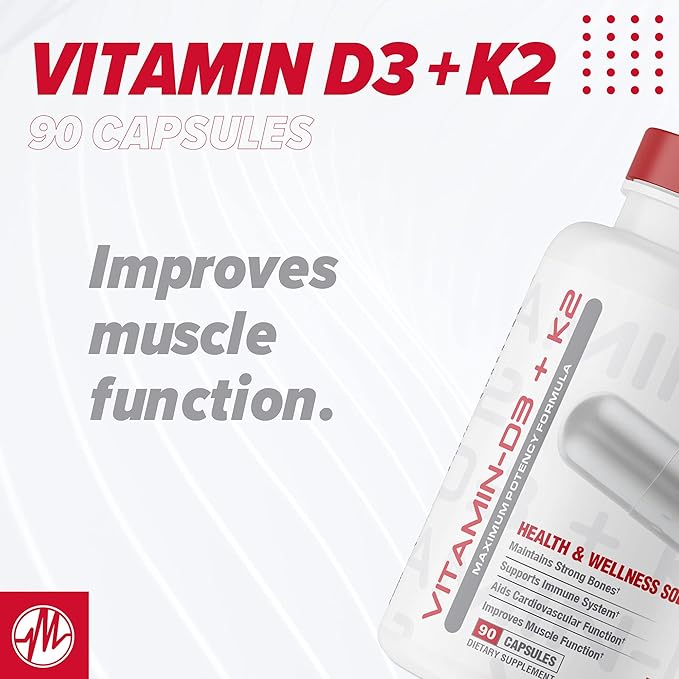 Metabolic Nutrition Vitamin D3 + K2, 90 Veggie 7000IU per