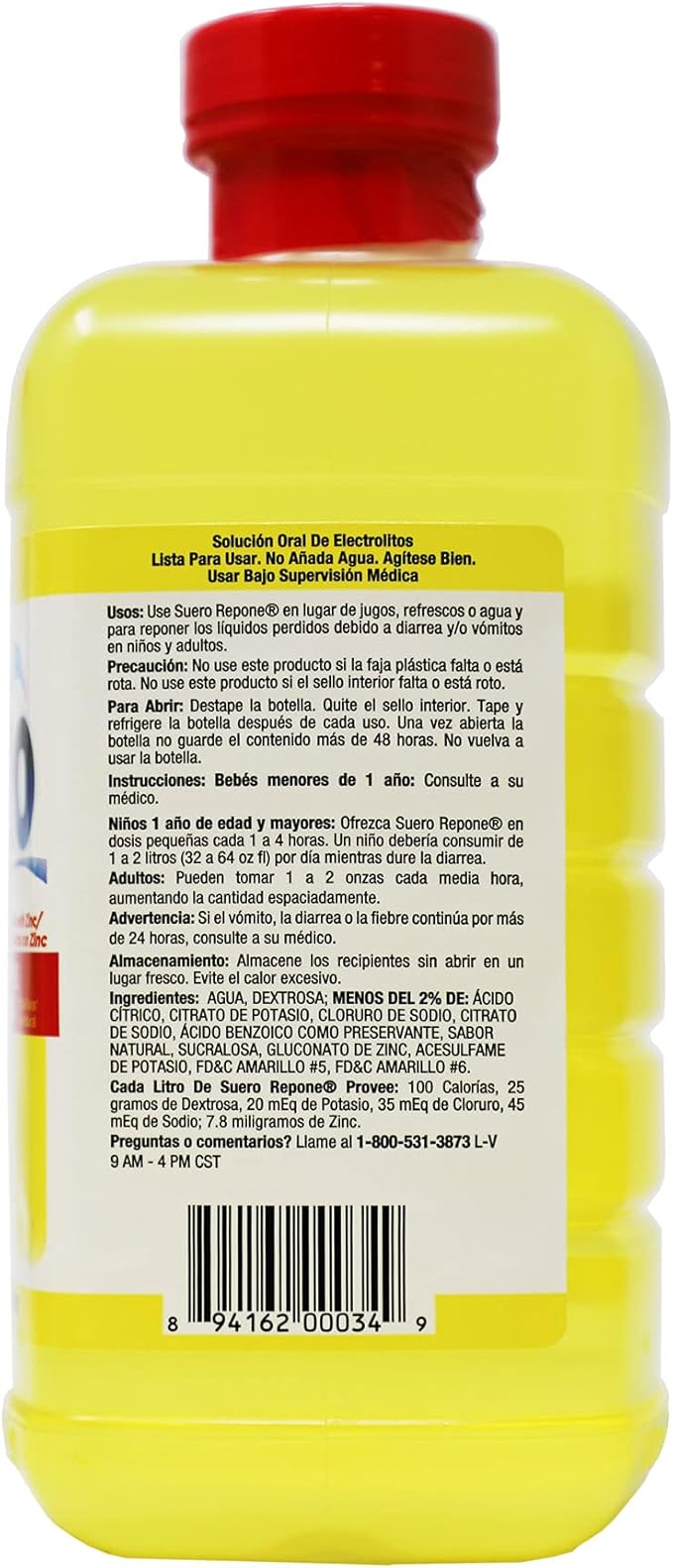 SUERO Electrolyte Solution with Zinc, Rehydrates, Restores Minerals and Nutrients, Pineapple Flavor, 33.8 Fl Oz (Pack of 2)