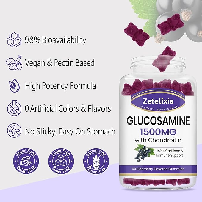 Glucosamine Chondroitin Gummies with MSM, Turmeric 120 Count