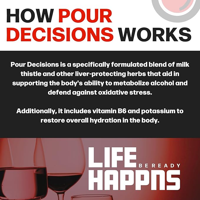 Life Happns Pour Decisions Liver Health B6, Electrolytes 60 Capsules
