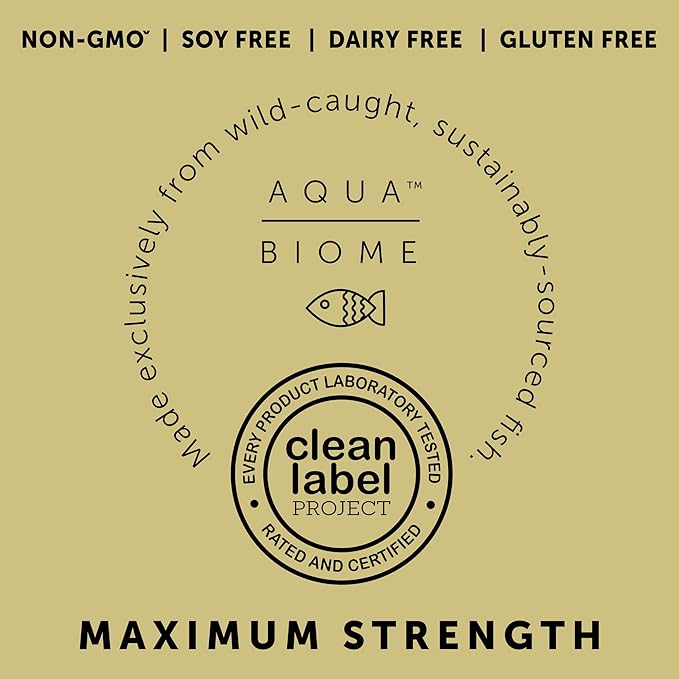 Enzymedica Aqua Biome, Maximum Strength Omega 3 Fish 120 Softgels
