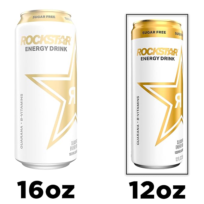 Rockstar Energy Drink, Sugar Free, 12oz Sleek Cans (8 Pack)