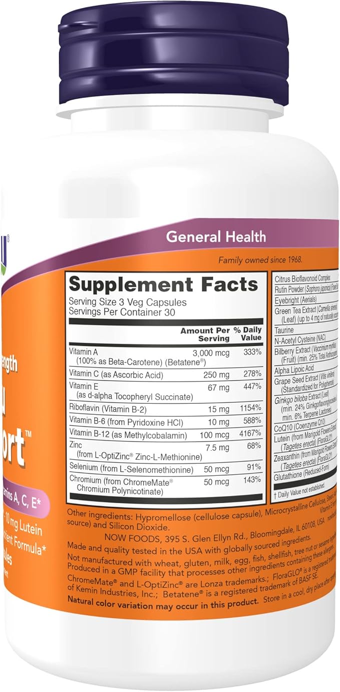 NOW Supplements, Ocu Support™with FloraGLO® Lutein, 90 Veg 3)