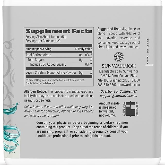 Creatine Monohydrate Powder Micronized PreWorkout Recovery Supplement (120 Servings)