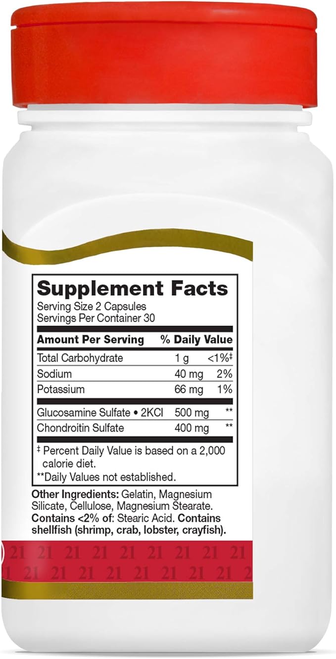 21st Century Glucosamine Chondroitin 250/200mg 60 Count