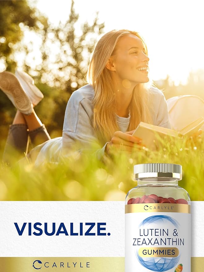 Carlyle Lutein and Zeaxanthin Gummies 20mg of 100 Orange