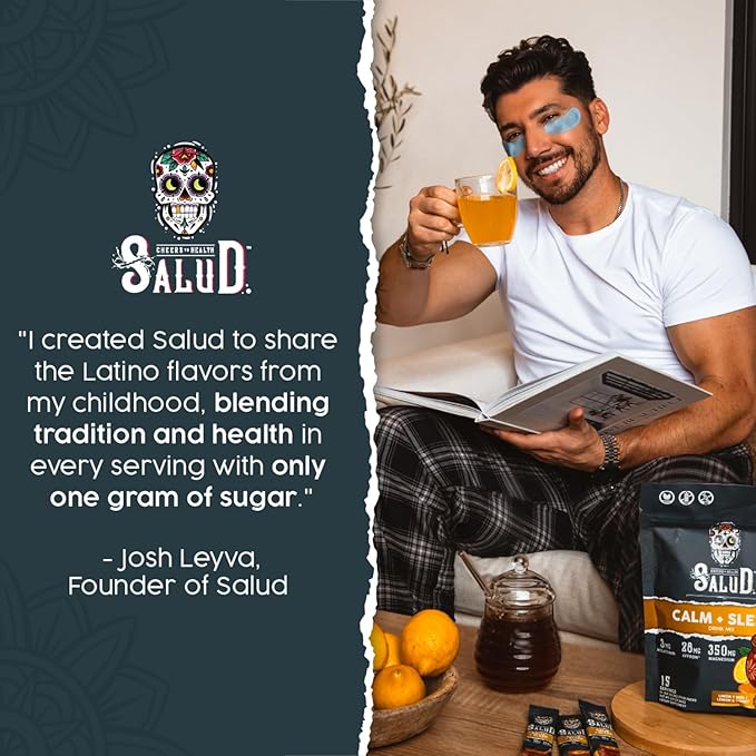 Salud 2-in-1 Calm and Sleep Aid 15 Servings, 1g Sugar