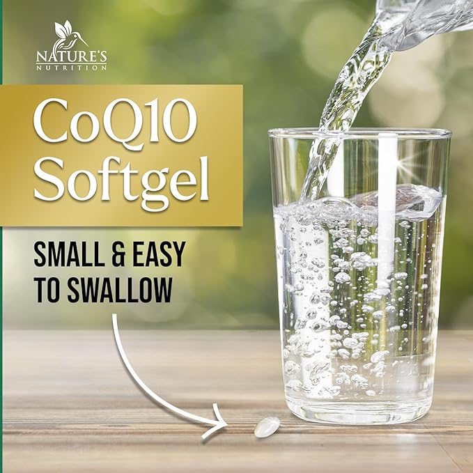CoQ10 100mg Softgels Q10 Vitamins, Q10 Supplement 60 Softgels