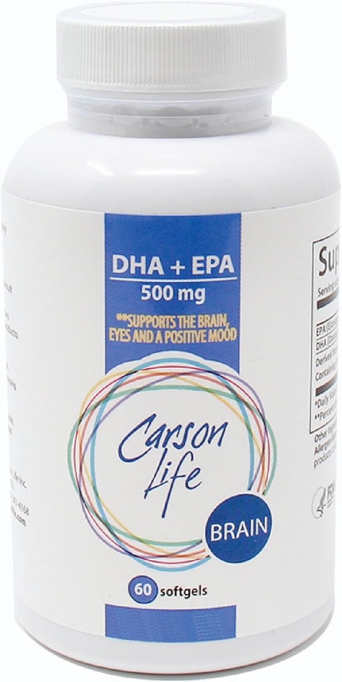 Carson Life DHA EPA Omega 3 3 Supplement 60 Softgels