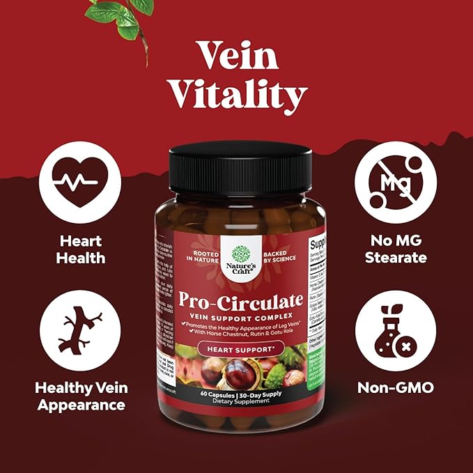 Vein Support Supplements Leg and Veins (1 Month)