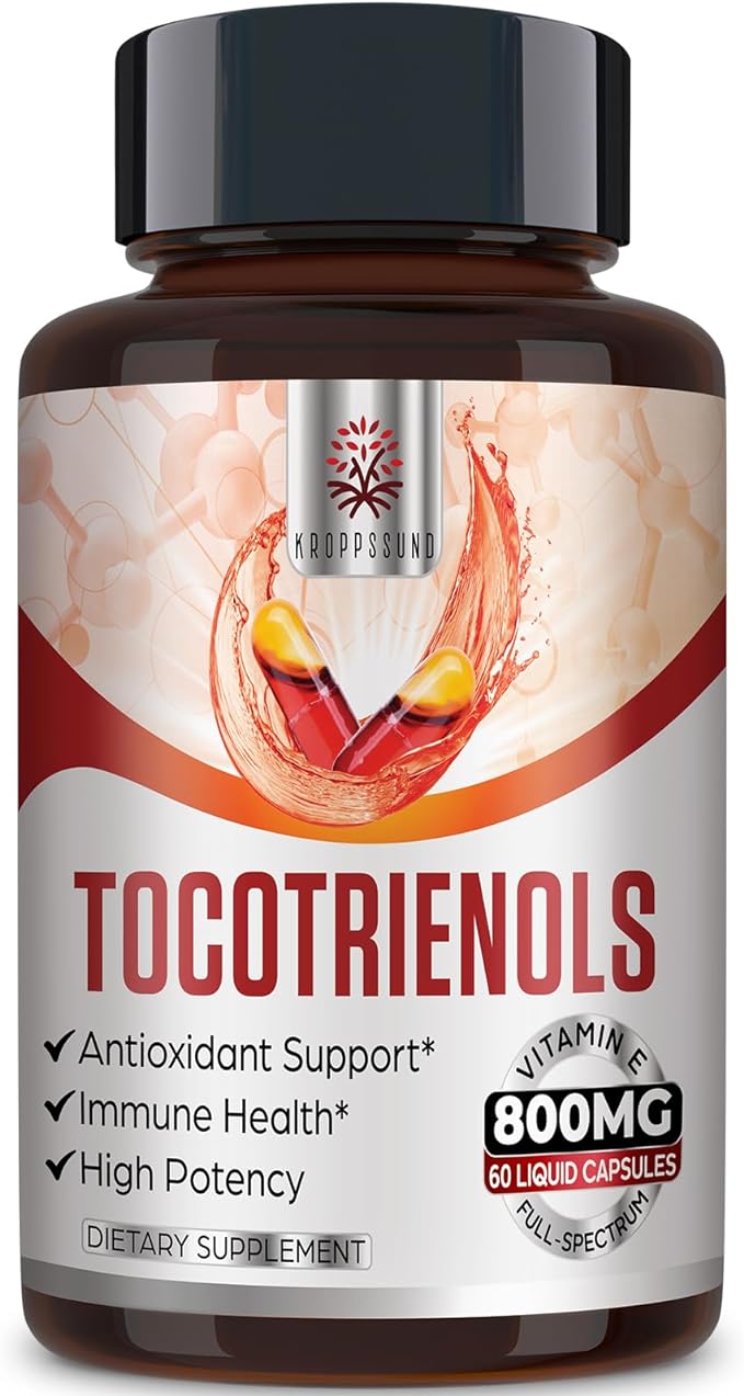 Tocotrienol Supplement Full Spectrum, Cutting-edge Fusion 800mg,Powerful Antioxidant,Cardiovascular,Highest 60 Liquid-Filled