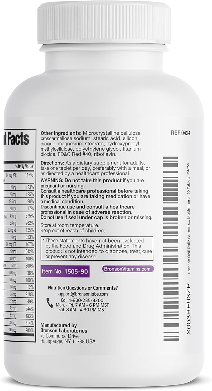 Bronson ONE Daily Women’s 50+ Complete 90 Tablets