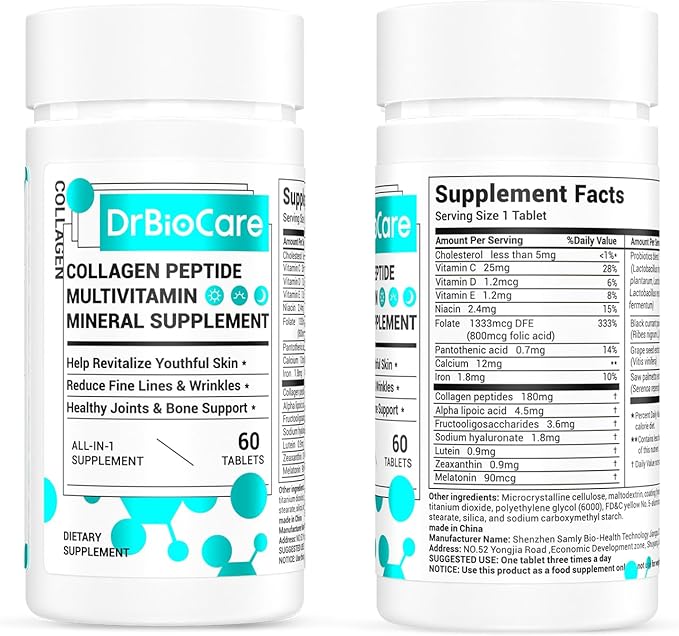 Collagen Peptides for Women, Beauty Vitamin D3, Probiotics 120 Tablets