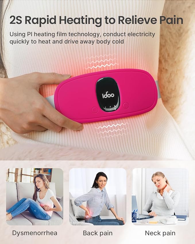 iDOO Menstrual Heating Pad, FSA HSA 3 Heat 3 Massage