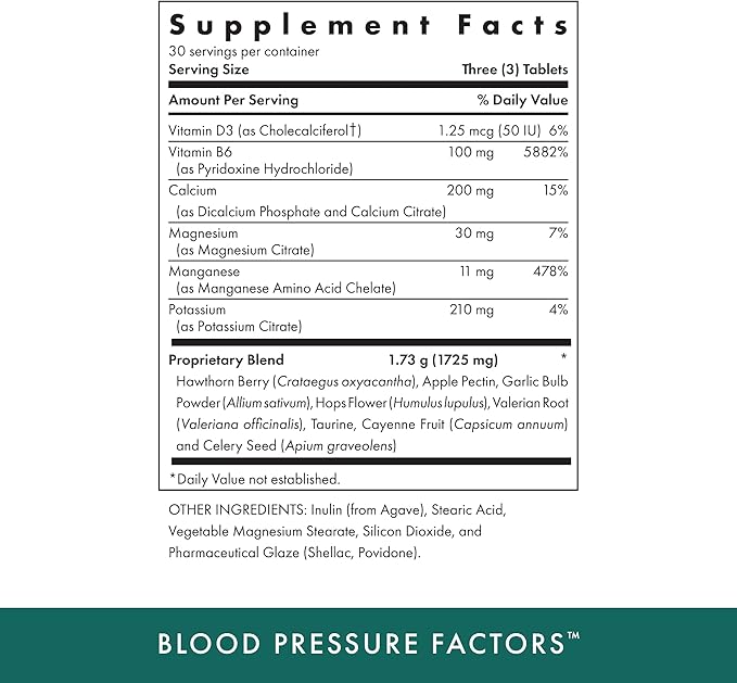 MICHAEL'S Health Naturopathic Programs Blood Pressure Factors 90 Vegetarian 1 - 30 Servings