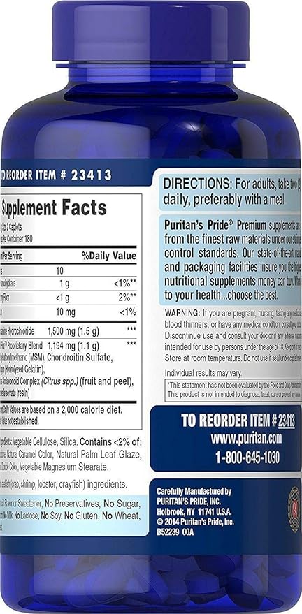 Puritan's Pride Glucosamine, Chondroitin & MSM Soother-2 Per