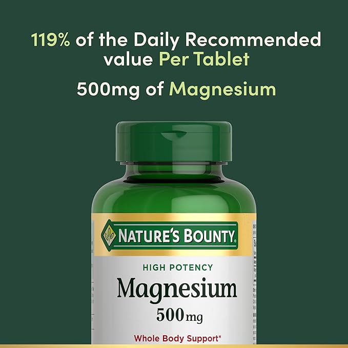 Nature's Bounty Magnesium, Bone and Muscle 500 Mg, 200 Ct