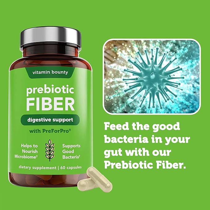 Vitamin Bounty Prebiotic Fiber Digestive Support 60 Capsules