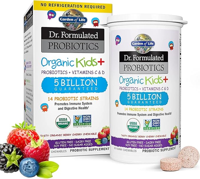 Garden of Life Kids Probiotics Gummies, Chewables 3 Billion 5 Billion