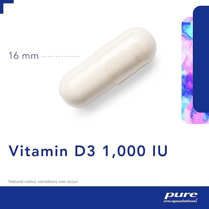 Pure Encapsulations Vitamin D3 25 mcg (1,000 IU) 120 Capsules