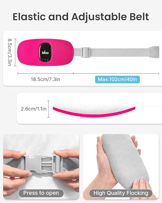iDOO Menstrual Heating Pad, FSA HSA 3 Heat 3 Massage