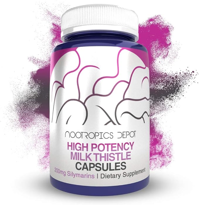 High Potency Milk Thistle Extract Capsules 200mg of 60 Count