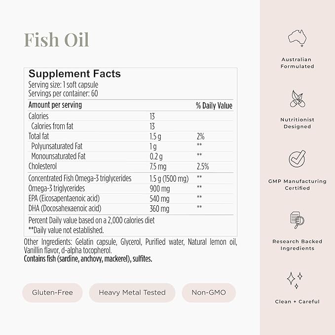 JSHealth High Strength Fish Oil Supplements 3 Fish 3 Supplement, 120 Capsules