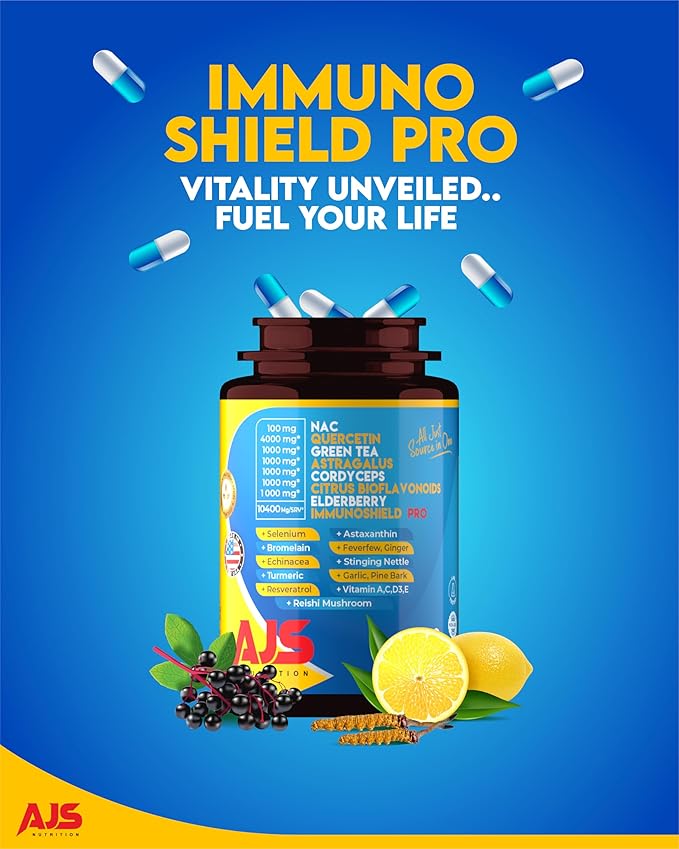 AJS Quercetin 4000mg with Nac Green 90 Caps 20 in 1