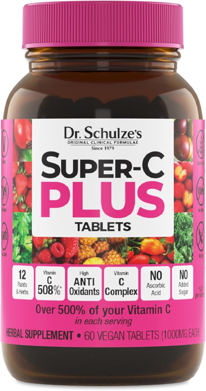 Dr. Schulze's | Super-C Plus | 60 Chewable (1000 mg)