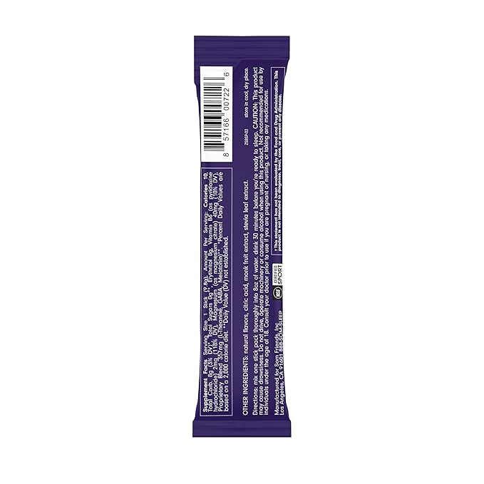 Som Sleep, Restful Calm Sleep Powder 3mg, Magnesium, B6, L-Theanine, 30-Pack