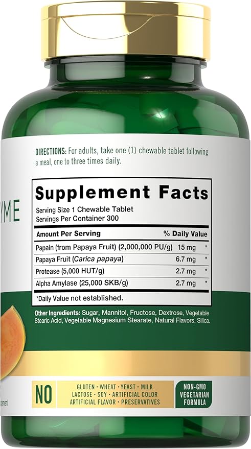 Carlyle Papaya Enzyme Chewable Tablets