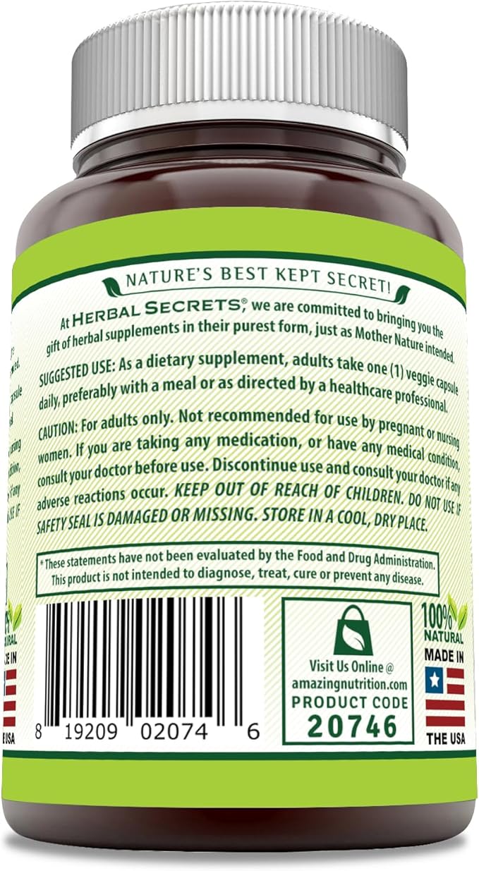 Herbal Secrets Senna Supplement 500 Mg 120 Veggie