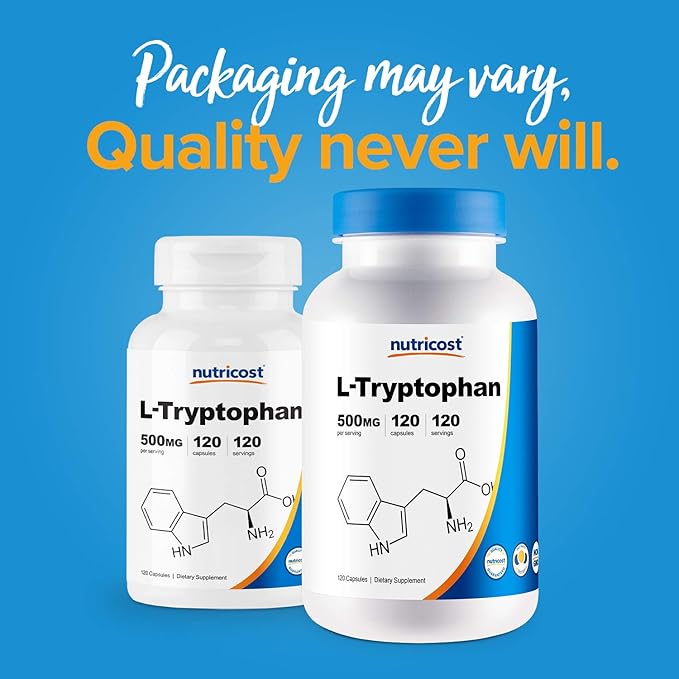 Nutricost L-Tryptophan 500mg, 120 Capsules (3