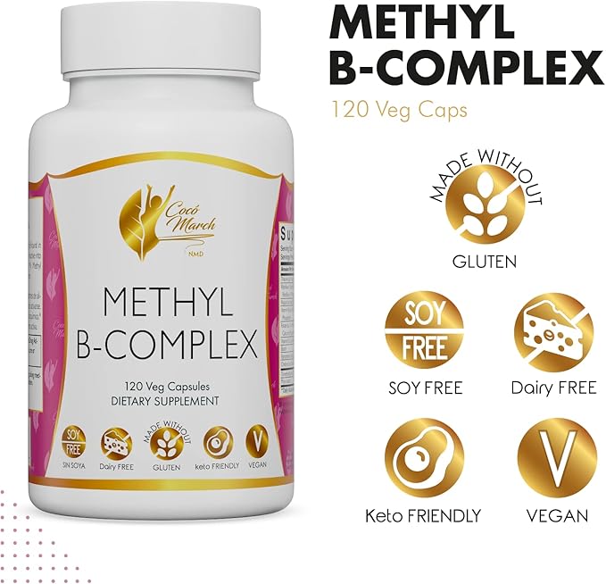 High Potency Methyl B Vitamins Active 5-MTHFR - 120 Capsules