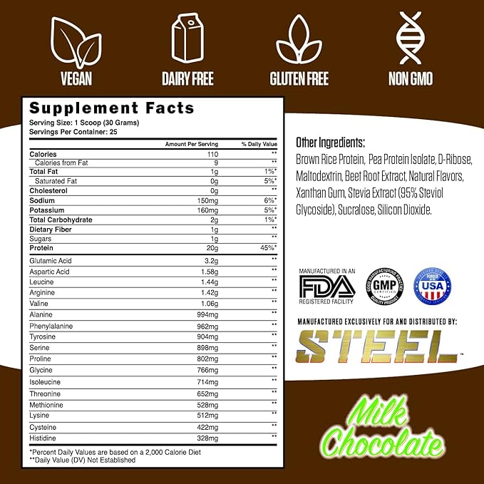 Steel Supplements Veg-PRO 25 Servings (1.65lbs) |