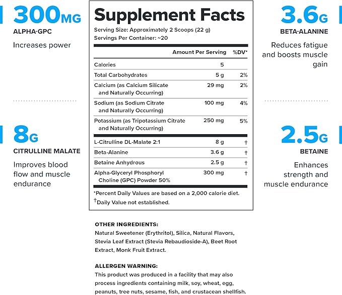 LEGION Pulse Pre Workout Supplement - All Natural Nitric Oxide Preworkout Drink to Boost Energy, Creatine Free, Naturally Sweetened, Beta Alanine, Citrulline, Alpha GPC (Caffeine Free Sour Candy)
