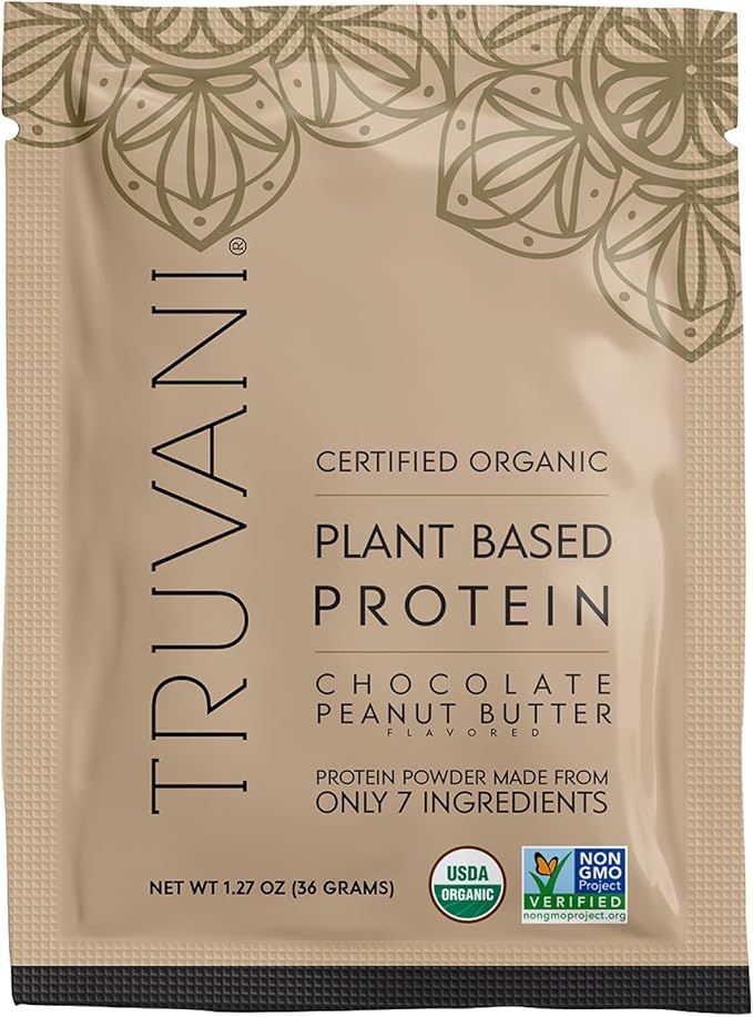 Truvani Vegan Pea Protein Powder 20g Organic 1 Serving