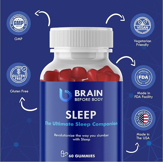Sleep Strawberry-Flavored Melatonin Gummies for Blissful,
