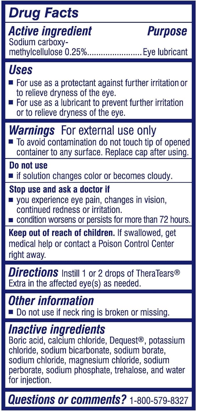 TheraTears Extra Dry Eye Therapy Lubricating 0.5 fl 2 Count(Pack 1)