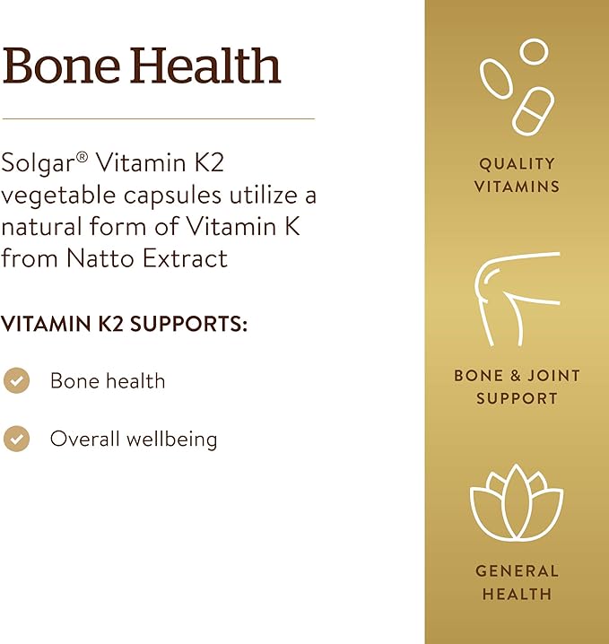 Solgar Vitamin K2 MK7 100mcg Vegetable 50 Count