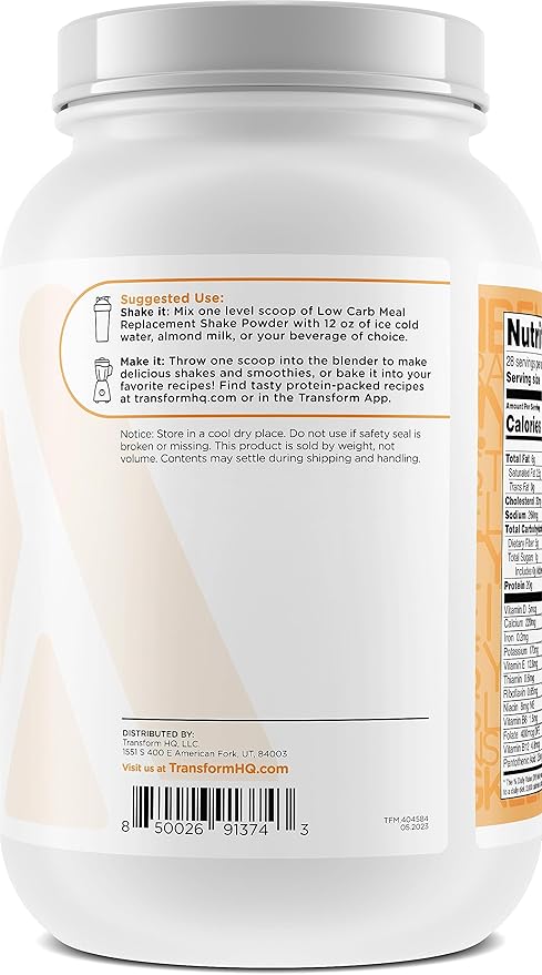 TransformHQ Meal Replacement Shake Powder 28