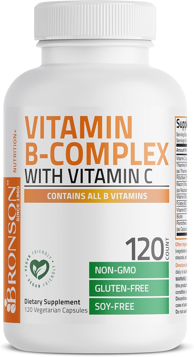 Bronson Vitamin B Complex with Vitamin C 120 Vegetarian