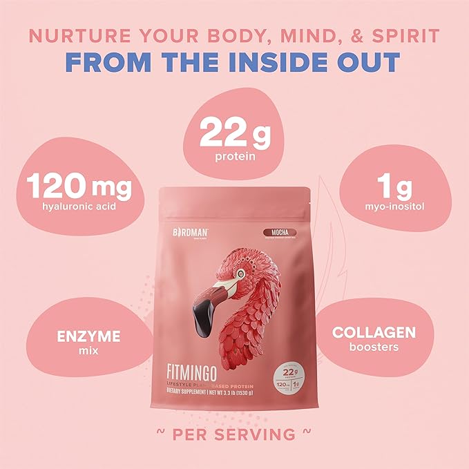 BIRDMAN Fitmingo Vegan Protein Powder 22g Plant