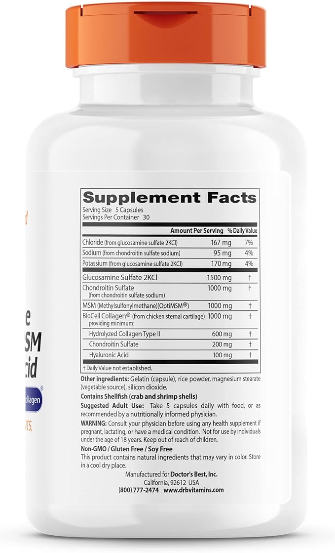 Doctor's Best Glucosamine Chondroitin MSM + 150 Caps